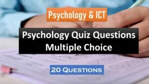 Psychology Quiz Questions Multiple Choice