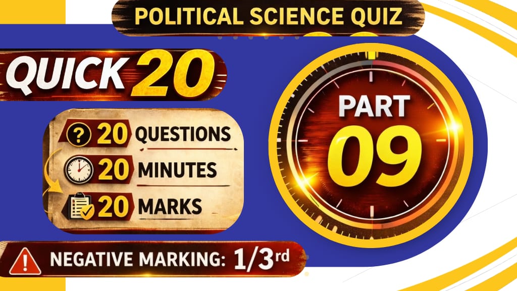 India Political Science GK 20 Questions