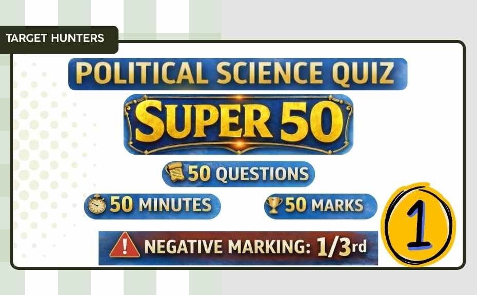 "Indian Polity & Constitution MCQs" 50 Questions Quiz