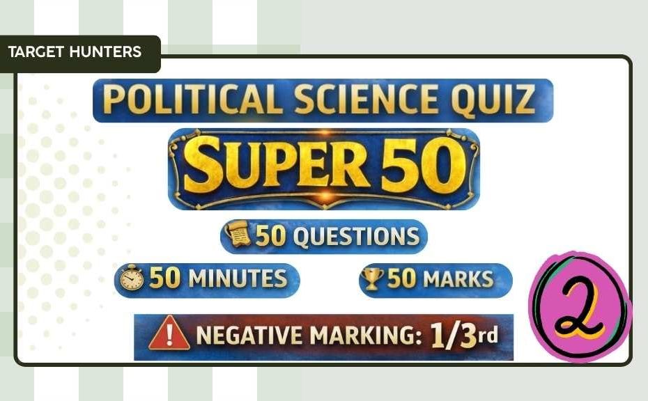 "Indian polity 50 questions quiz with answers"